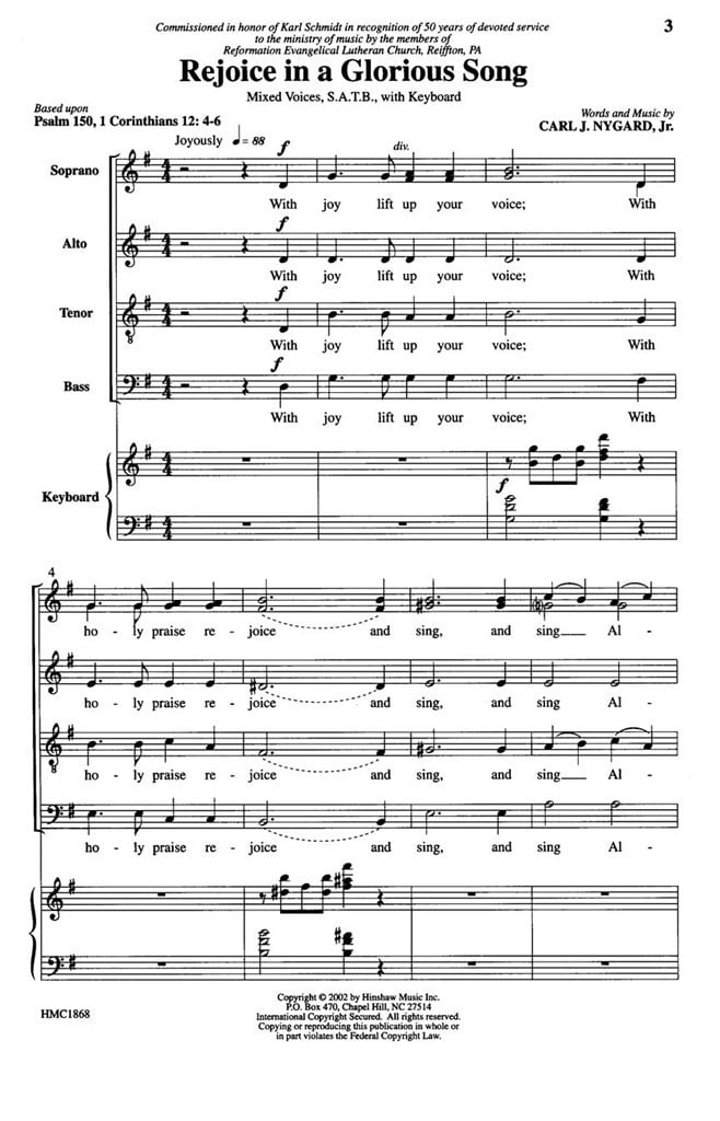 Rejoice In A Glorious Song